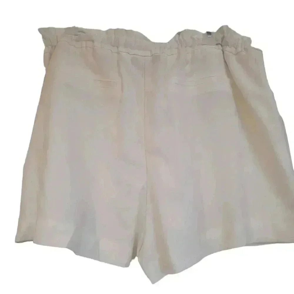 Vera Wang Women's Coconut White Rayon/Polyester Elastic Waist Shorts NEW NWT sz